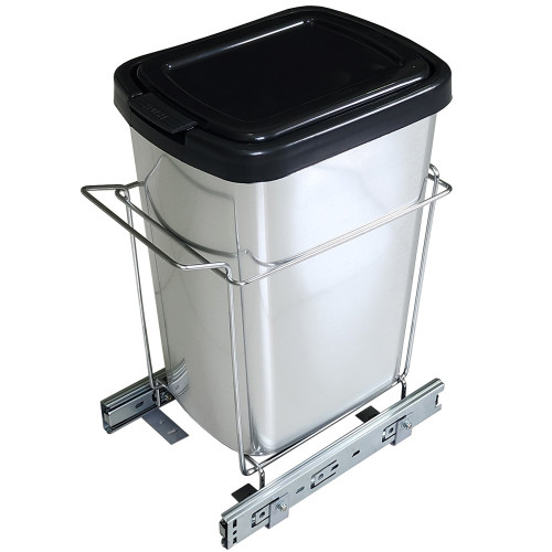 Lixeira Deslizante Simples Cromada de Base